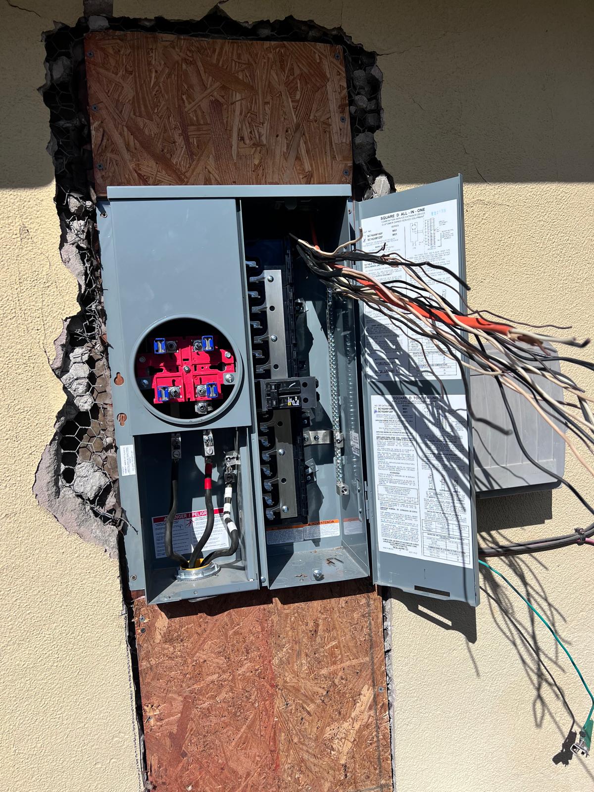Residential electrical work in progress