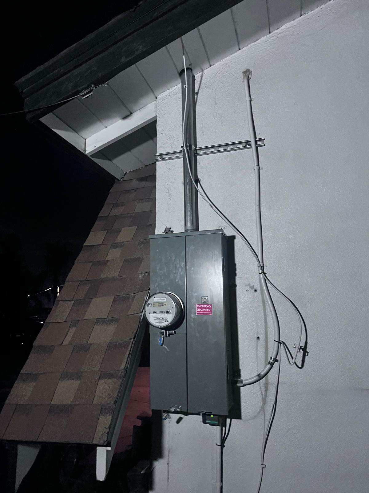 Residential electrical project after final inspection