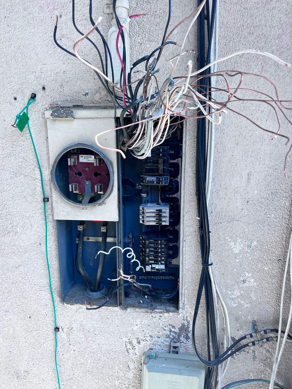 Original 100-amp residential electrical panel